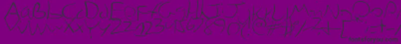 Chicken Font – Black Fonts on Purple Background