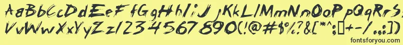 Police ChickenScratch – polices noires sur fond jaune