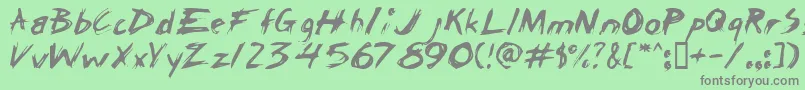 Czcionka ChickenScratch – szare czcionki na zielonym tle