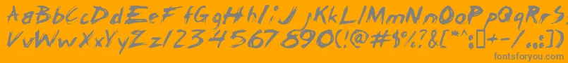 ChickenScratch Font – Gray Fonts on Orange Background