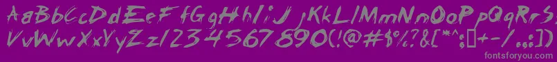 fuente ChickenScratch – Fuentes Grises Sobre Fondo Morado