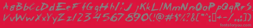 Czcionka ChickenScratch – szare czcionki na czerwonym tle