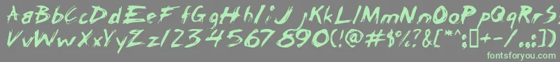 fuente ChickenScratch – Fuentes Verdes Sobre Fondo Gris