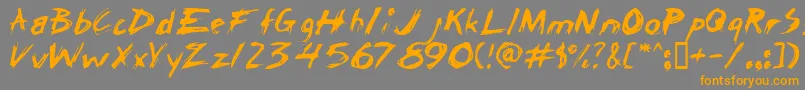 Czcionka ChickenScratch – pomarańczowe czcionki na szarym tle
