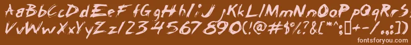 ChickenScratch Font – Pink Fonts on Brown Background