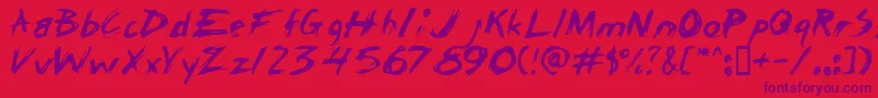 fuente ChickenScratch – Fuentes Moradas Sobre Fondo Rojo