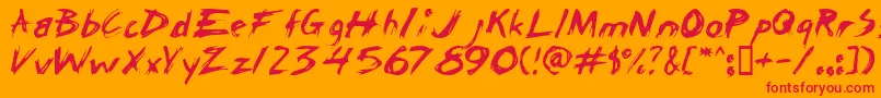 Шрифт ChickenScratch – красные шрифты на оранжевом фоне