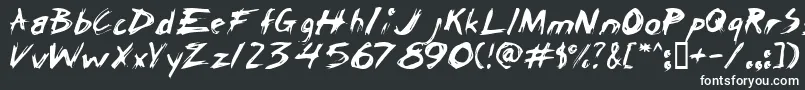 ChickenScratch-fontti – valkoiset fontit mustalla taustalla