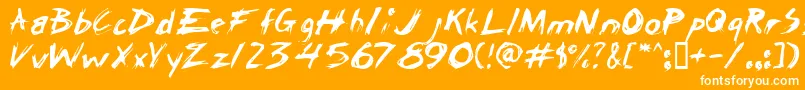 Шрифт ChickenScratch – белые шрифты на оранжевом фоне