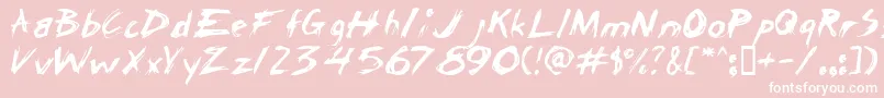 ChickenScratch Font – White Fonts on Pink Background