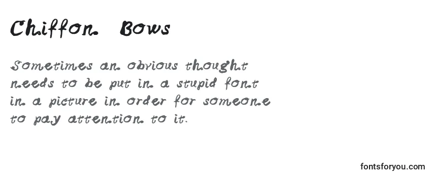 Chiffon  Bows Font