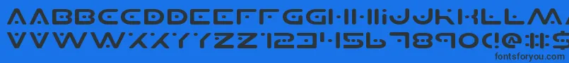 PlanetSExpanded Font – Black Fonts on Blue Background