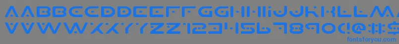 Fonte PlanetSExpanded – fontes azuis em um fundo cinza
