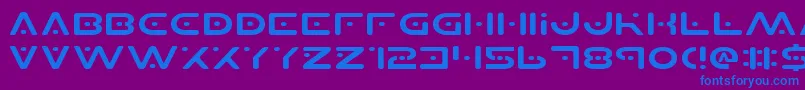 PlanetSExpanded Font – Blue Fonts on Purple Background