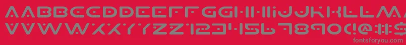 PlanetSExpanded Font – Gray Fonts on Red Background