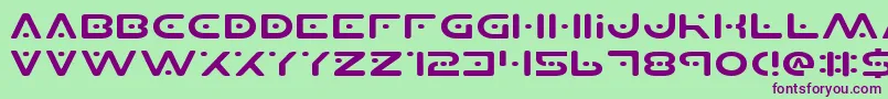 PlanetSExpanded Font – Purple Fonts on Green Background