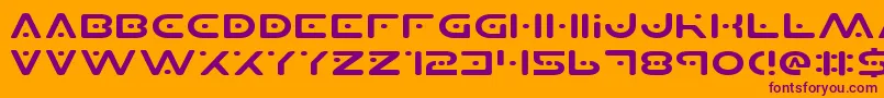 PlanetSExpanded Font – Purple Fonts on Orange Background
