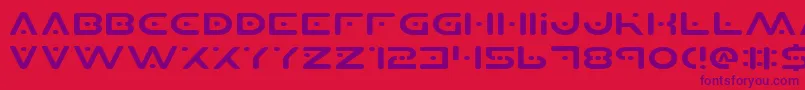 PlanetSExpanded Font – Purple Fonts on Red Background