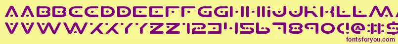 PlanetSExpanded Font – Purple Fonts on Yellow Background