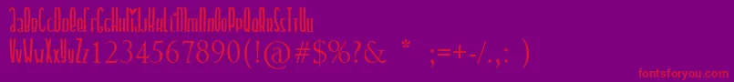 Chiko  Owlie Font – Red Fonts on Purple Background