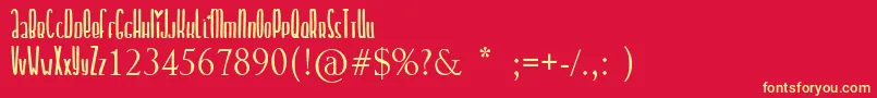 Chiko  Owlie Font – Yellow Fonts on Red Background