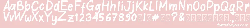 フォントChildhoodMemories – ピンクの背景に白い文字