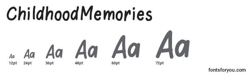 ChildhoodMemories Font Sizes