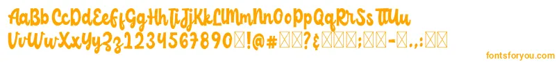 Czcionka ChildishFree – pomarańczowe czcionki