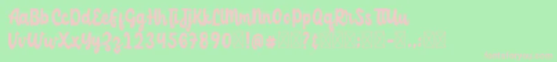 ChildishFree Font – Pink Fonts on Green Background