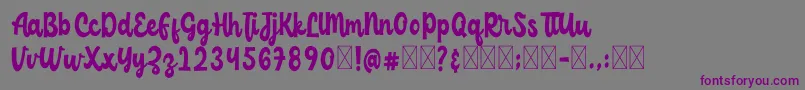 ChildishFree Font – Purple Fonts on Gray Background