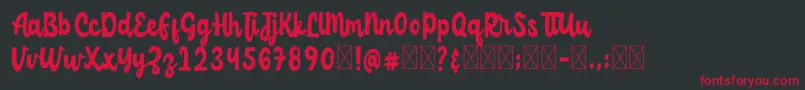 ChildishFree Font – Red Fonts on Black Background