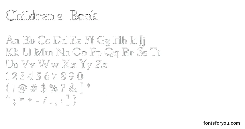 A fonte Children s  Book – alfabeto, números, caracteres especiais