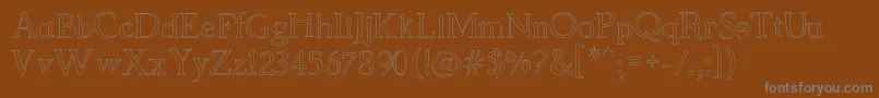 Children s  Book Font – Gray Fonts on Brown Background