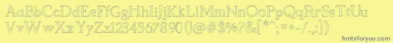 Children s  Book Font – Gray Fonts on Yellow Background