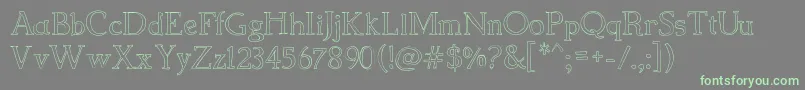 Children s  Book Font – Green Fonts on Gray Background