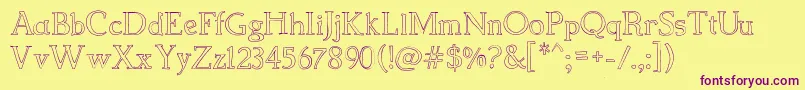 Children s  Book Font – Purple Fonts on Yellow Background