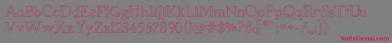 Children s  Book Font – Red Fonts on Gray Background