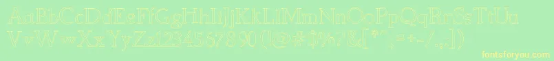 Children s  Book Font – Yellow Fonts on Green Background