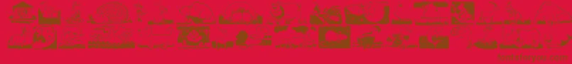 Saiba mais sobre a fonte ChildrenAnimalsFriends Fonte ChildrenAnimalsFriends – fontes marrons em um fundo vermelho