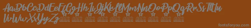 Childrens Party Personal Use Font – Gray Fonts on Brown Background