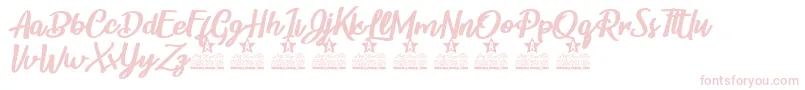 Childrens Party Personal Use Font – Pink Fonts on White Background