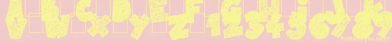 Childrens Theater Font – Yellow Fonts on Pink Background