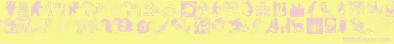 Подробнее о шрифте ChildrensDarlings Шрифт ChildrensDarlings – розовые шрифты на жёлтом фоне