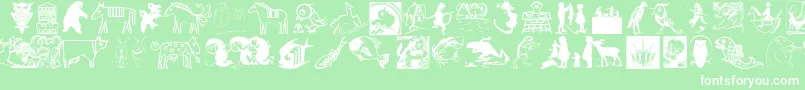 ChildrensDarlings Font – White Fonts on Green Background