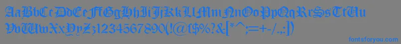 OldLondonDb-Schriftart – Blaue Schriften auf grauem Hintergrund