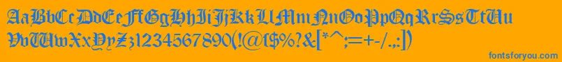 OldLondonDb Font – Blue Fonts on Orange Background