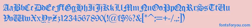 OldLondonDb Font – Blue Fonts on Pink Background