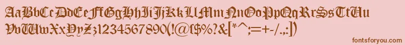 OldLondonDb Font – Brown Fonts on Pink Background