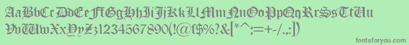 OldLondonDb Font – Gray Fonts on Green Background