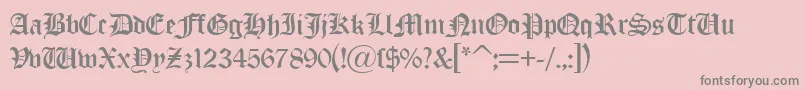 OldLondonDb Font – Gray Fonts on Pink Background
